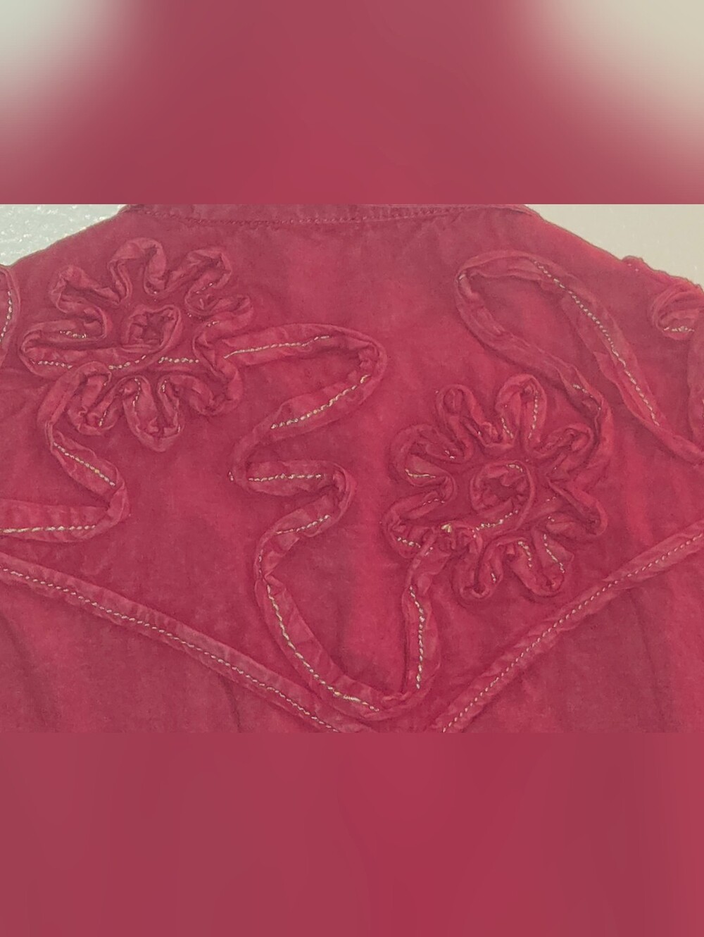 RYAN Michael Red Embroidered Button-Down Shirt - Picture 6 of 6